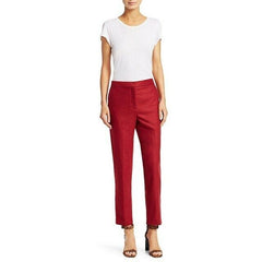 Rag & Bone Poppy Red Wool Blend Cropped Dress Pants