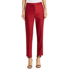 Rag & Bone Poppy Red Wool Blend Cropped Dress Pants