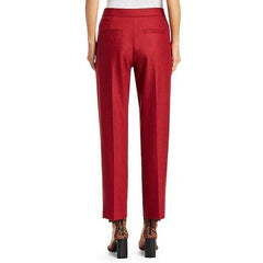 Rag & Bone Poppy Red Wool Blend Cropped Dress Pants