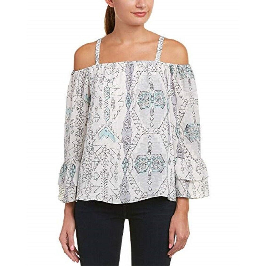 Parker Off The Shoulder Tribal Print Top