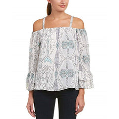 Parker Off The Shoulder Tribal Print Top