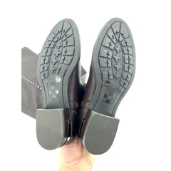 Vince Camuto Poppidal Studded Brown Leather Tall Riding Boots