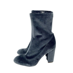 Sam Edelman Blue Velvet Ankle Sock Booties