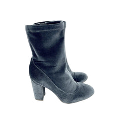 Sam Edelman Blue Velvet Ankle Sock Booties