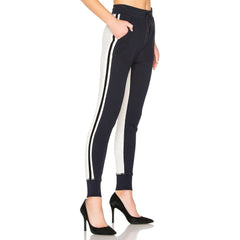 Joie Jairo Jogger Pants Navy Blue Grey Side Stripe Sweatpants