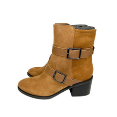 Donald J. Pliner Darby Saddle Suede Leather Ankle Boots