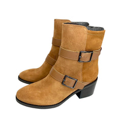 Donald J. Pliner Darby Saddle Suede Leather Ankle Boots