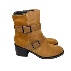 Donald J. Pliner Darby Saddle Suede Leather Ankle Boots