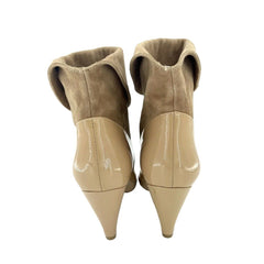 Jeffrey Campbell Rabiosa Patent Leather and Suede Ankle Booties