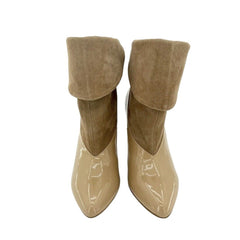 Jeffrey Campbell Rabiosa Patent Leather and Suede Ankle Booties