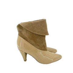 Jeffrey Campbell Rabiosa Patent Leather and Suede Ankle Booties