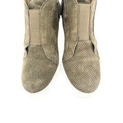 Linea Paolo Felicia Perforated Suede Leather Wedge Sneakers - PRE-OWNED