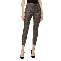 J Brand Lillie High Rise Snake Print Skinny Coated Skinny Jeans