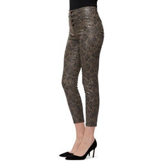 J Brand Lillie High Rise Snake Print Skinny Coated Skinny Jeans