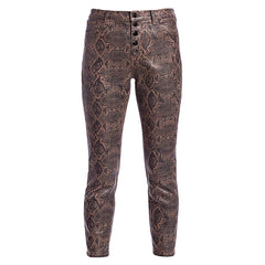 J Brand Lillie High Rise Snake Print Skinny Coated Skinny Jeans