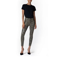 J Brand Lillie High Rise Snake Print Skinny Coated Skinny Jeans