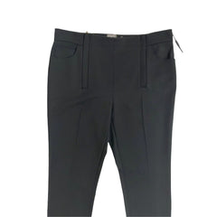 M Missoni Black Slim Pant Wool Blend Front/Ankle Zip Accents