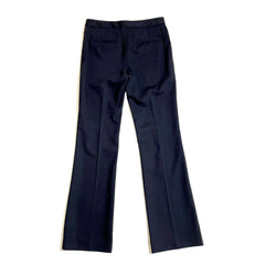 Lewit Wool Blend Pants Navy Blue Flare Leg