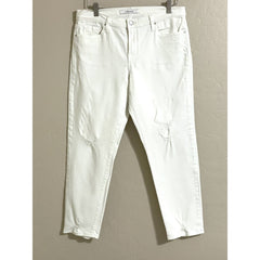 J Brand Sadey Jeans Classic White Mid Rise Skinny in Disconnect Wash