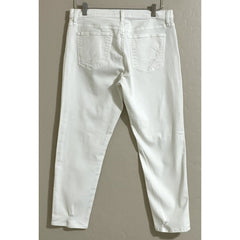 J Brand Sadey Jeans Classic White Mid Rise Skinny in Disconnect Wash