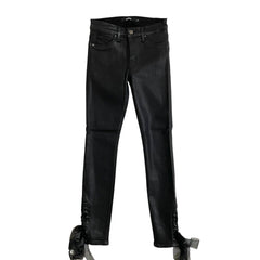 Hudson Jeans Nico High Rise Coated Skinny Ankle Jeans Black Bow