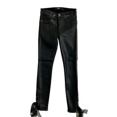 Hudson Jeans Nico High Rise Coated Skinny Ankle Jeans Black Bow