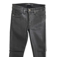 Hudson Jeans Nico High Rise Coated Skinny Ankle Jeans Black Bow