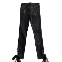 Hudson Jeans Nico High Rise Coated Skinny Ankle Jeans Black Bow