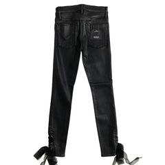 Hudson Jeans Nico High Rise Coated Skinny Ankle Jeans Black Bow