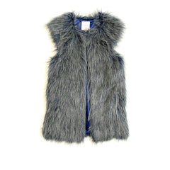 Romeo and Juliet Couture Blue Shaggy Faux Fur Vest