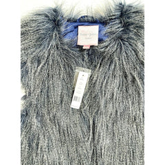 Romeo and Juliet Couture Blue Shaggy Faux Fur Vest
