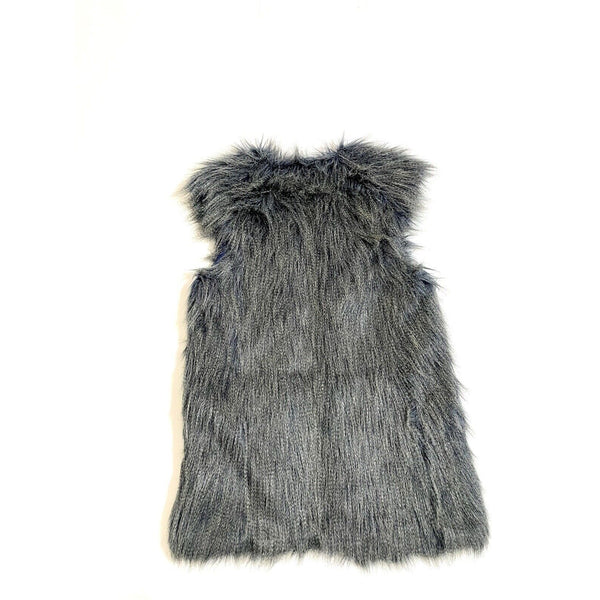 Romeo and Juliet Couture Blue Shaggy Faux Fur Vest