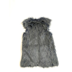 Romeo and Juliet Couture Blue Shaggy Faux Fur Vest