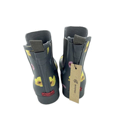 Chooka Flower Rubber Pull On Waterproof Chelsea Rain Boots