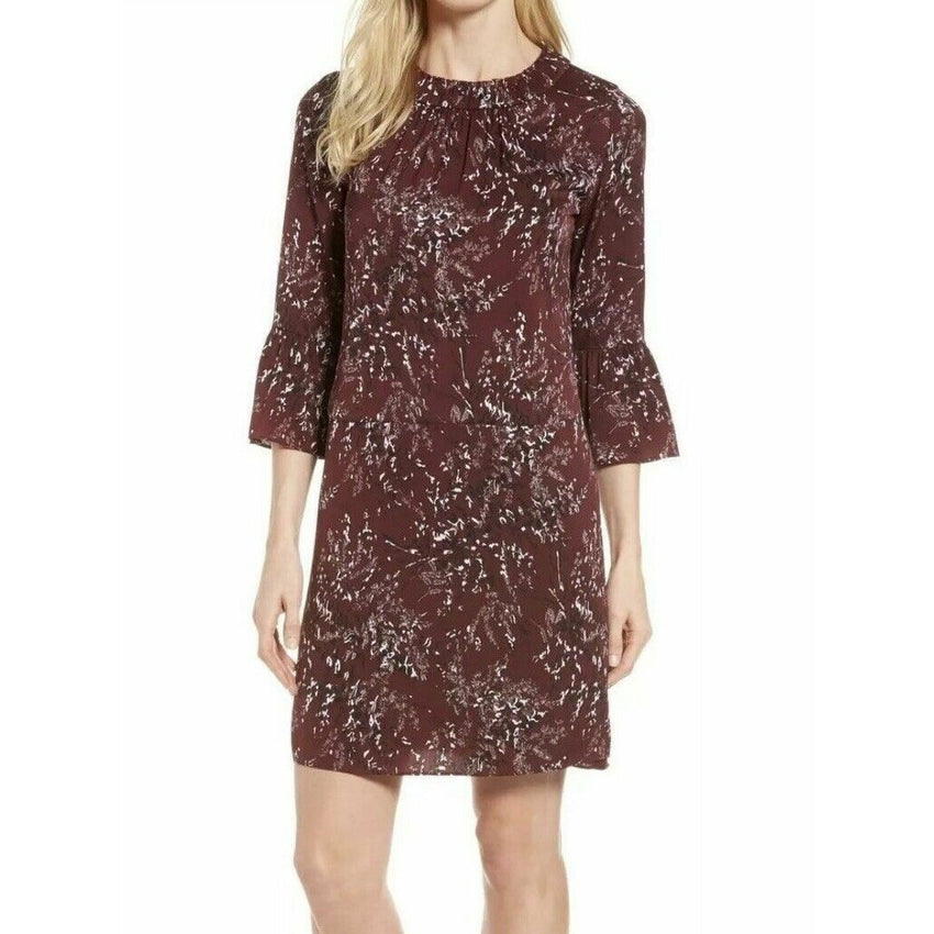Nordstrom Signature Silk Blend Floral Print Dress