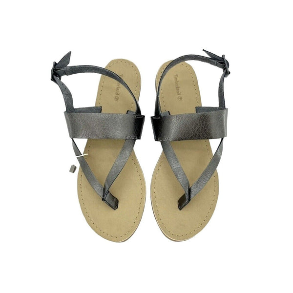 Timberland Carolista Metallic Pewter Leather Sandals