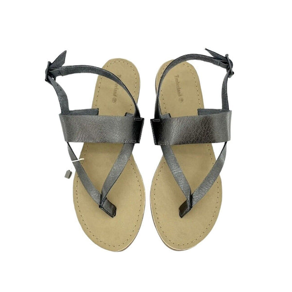 Timberland Carolista Metallic Pewter Leather Sandals