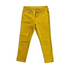 Levi's Demi Curve Mustard Yellow Low Rise Skinny Jeans