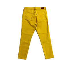 Levi's Demi Curve Mustard Yellow Low Rise Skinny Jeans