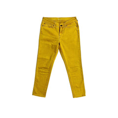 Levi's Demi Curve Mustard Yellow Low Rise Skinny Jeans