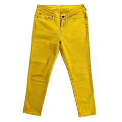Levi's Demi Curve Mustard Yellow Low Rise Skinny Jeans