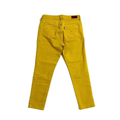 Levi's Demi Curve Mustard Yellow Low Rise Skinny Jeans