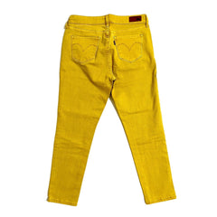 Levi's Demi Curve Mustard Yellow Low Rise Skinny Jeans