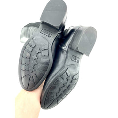 Sam Edelman Pam Black Leather Stretch Back Over the Knee Black Boots