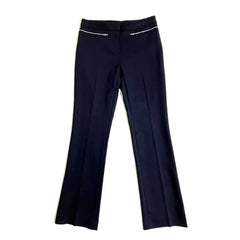 Lewit Wool Blend Pants Navy Blue Flare Leg