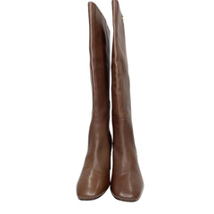 Cole Haan Brown Tall Block Heel Leather Boots