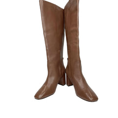 Cole Haan Brown Tall Block Heel Leather Boots