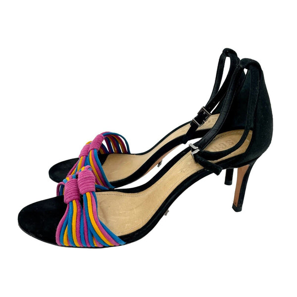 Schutz Colored Suede Leather Strappy Ankle Sandals - PRE-OWNED