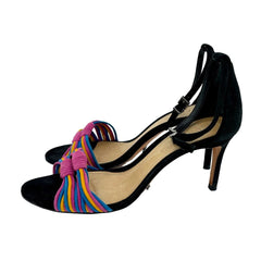 Schutz Colored Suede Leather Strappy Ankle Sandals - PRE-OWNED