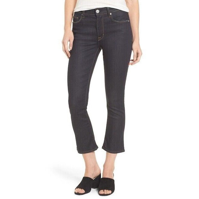 Hudson Jeans Harper High Rise Crop Baby Kick Flare Jeans